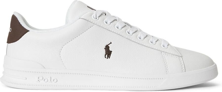 Polo Ralph Lauren Sneakers laag 'HRT CRT III' chocoladebruin wit