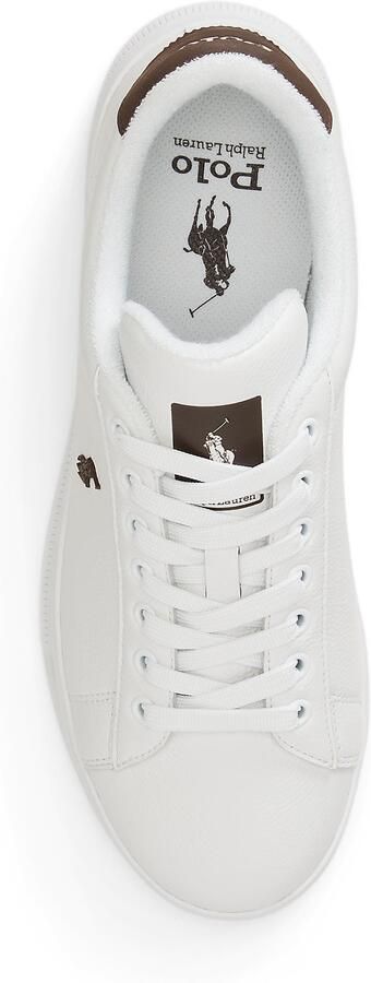 Polo Ralph Lauren Sneakers laag 'HRT CRT III' chocoladebruin wit - Foto 4