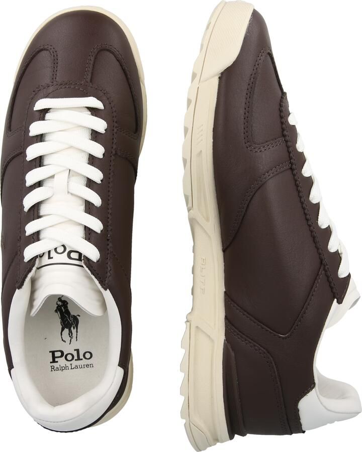 Polo Ralph Lauren Sneakers laag 'Varick' chocoladebruin wit - Foto 2