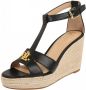 Polo Ralph Lauren Dames Sleehak Leren Sandalen Black Dames - Thumbnail 3