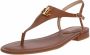 Polo Ralph Lauren Casual Camel Leren Dames Sandalen Brown Dames - Thumbnail 3