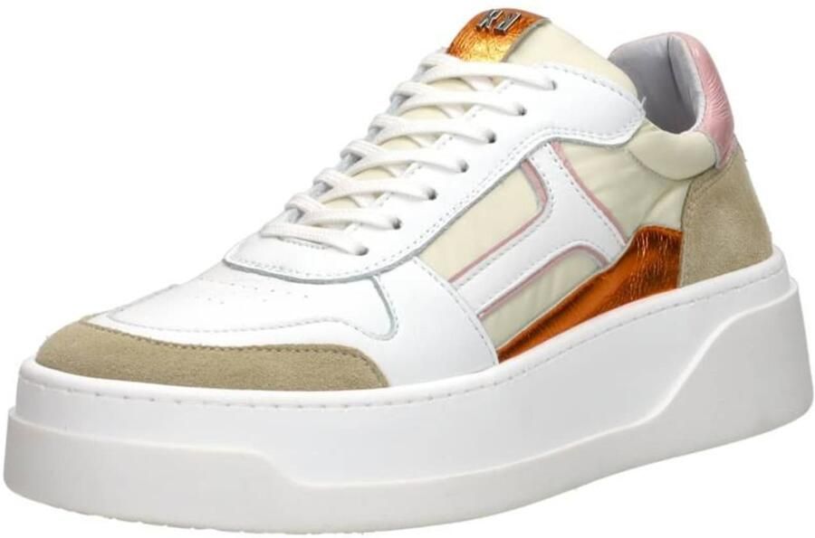 RED-RAG Lage Sneakers Dames 72118 Leer Oranje - Foto 2