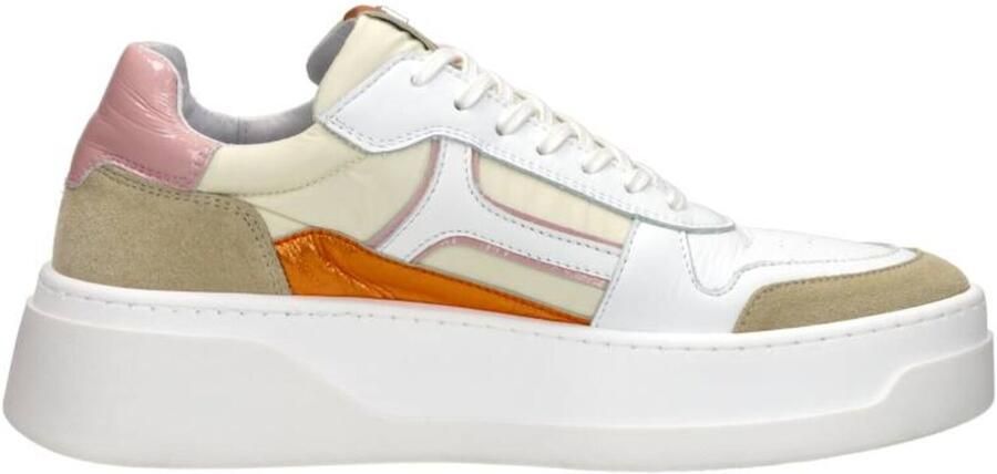 RED-RAG Lage Sneakers Dames 72118 Leer Oranje - Foto 6