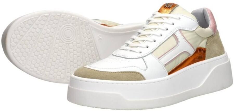 RED-RAG Lage Sneakers Dames 72118 Leer Oranje - Foto 5
