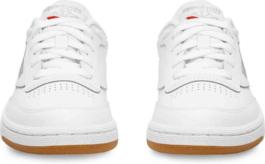 Reebok Club C 85 white light grey gum Wit Leer Lage sneakers Dames - Foto 3