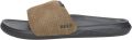 Reef Tailslide Grey Tan Slippers Grijs Bruin Textiel Heren- Grijs Bruin - Bruin