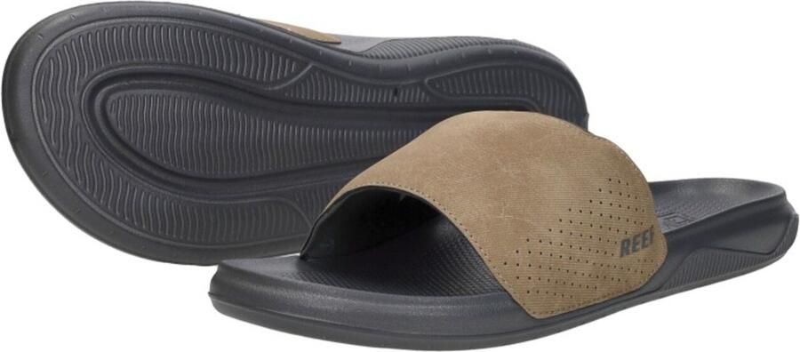 Reef Tailslide Grey Tan Slippers Grijs Bruin Textiel Heren- Grijs Bruin - Foto 2