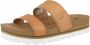 Reef CUSHION VISTA HI NATURAL Volwassenen Dames slippers Kleur: Cognac - Thumbnail 3