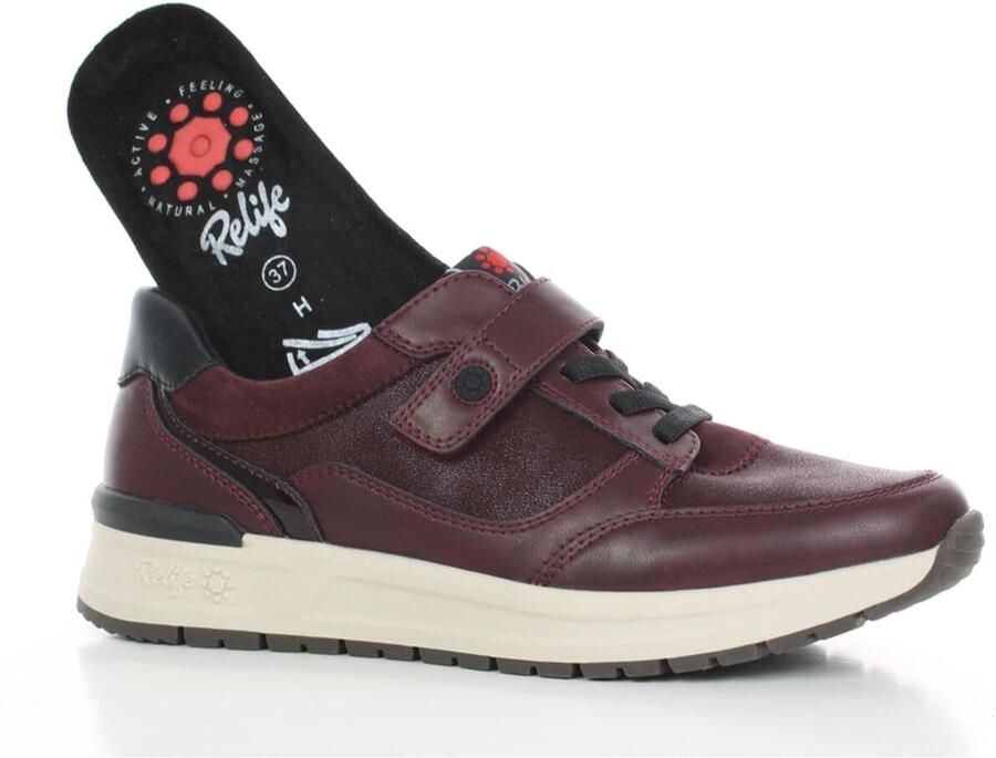 Relife Sneakers laag wijnrood - Foto 2