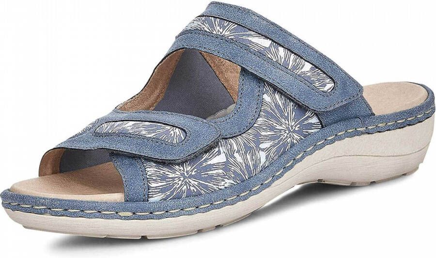 Remonte -Dames blauw slippers & muiltjes