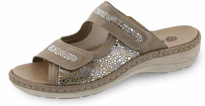 Remonte -Dames goud slippers & muiltjes