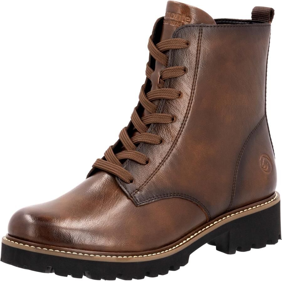 Remonte Veterschoenen blokhak veterschoen enkellaars in used look - Foto 3