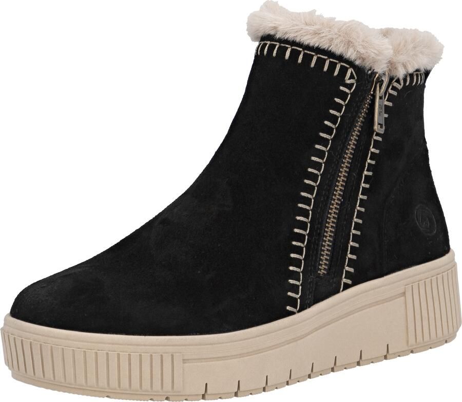 Remonte Winterlaarzen Elisabeth Hurley-Collection Winter enkellaars plateaulaarzen met imitatiebontrand en zacht voetbed