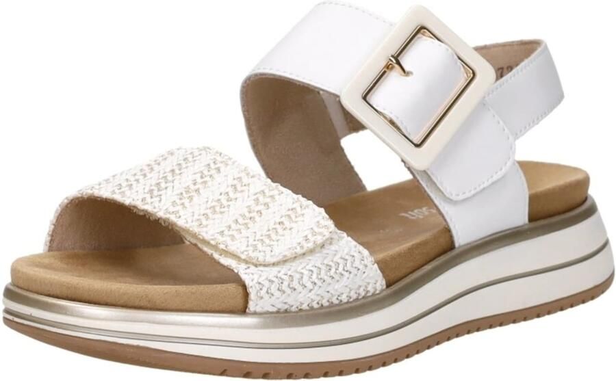 Remonte D1J53-81 Sandalen Wit Leer Dames Wit Goud - Foto 11