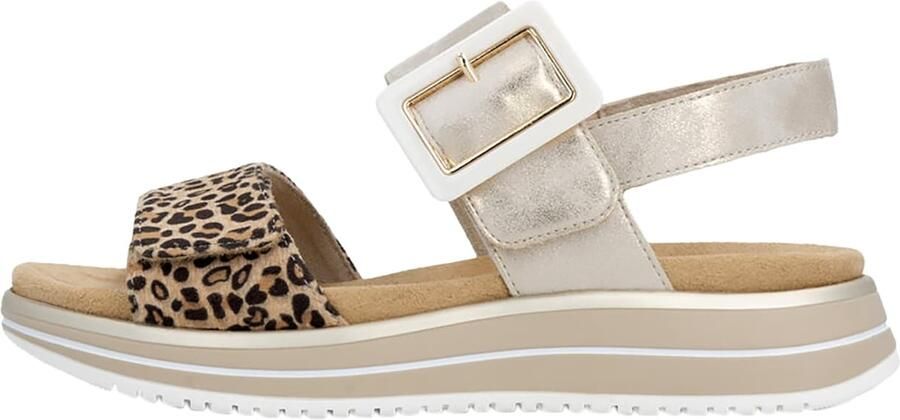 Remonte dames sandalen met leopard print