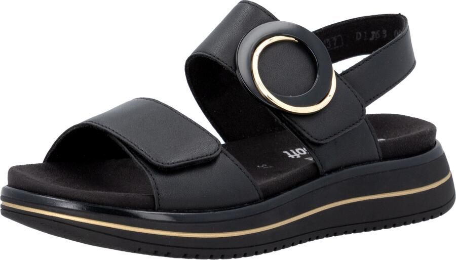 Remonte D1J63-00 Sandalen Zwart Leer Dames Zwart - Foto 2