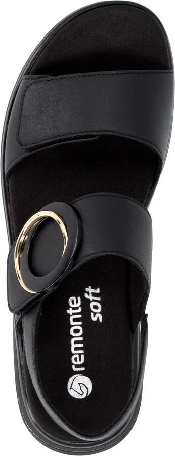 Remonte D1J63-00 Sandalen Zwart Leer Dames Zwart - Foto 4
