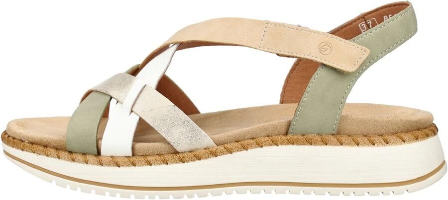 REMONTE Sandalen met riem beige groen zilver - Foto 7