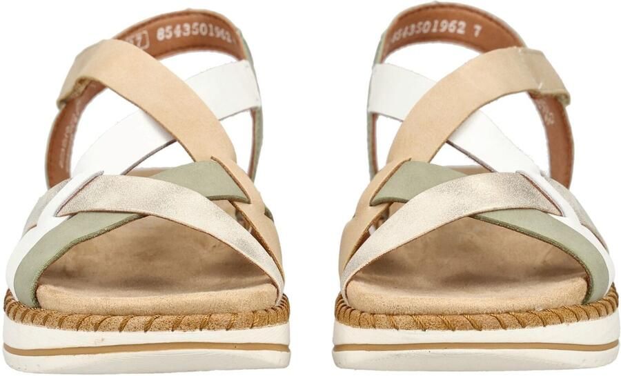REMONTE Sandalen met riem beige groen zilver - Foto 3