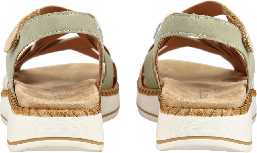 REMONTE Sandalen met riem beige groen zilver - Foto 4