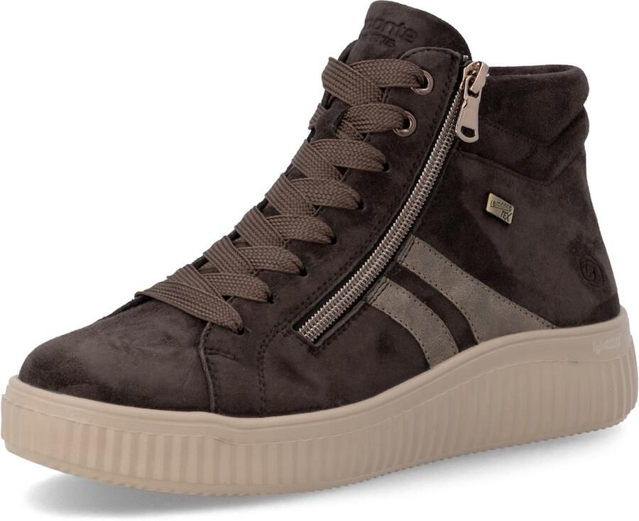 REMONTE Sneakers hoog beige donkerbruin - Foto 3