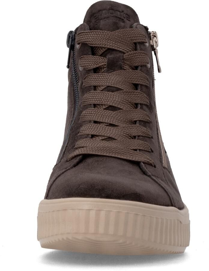 REMONTE Sneakers hoog beige donkerbruin - Foto 5
