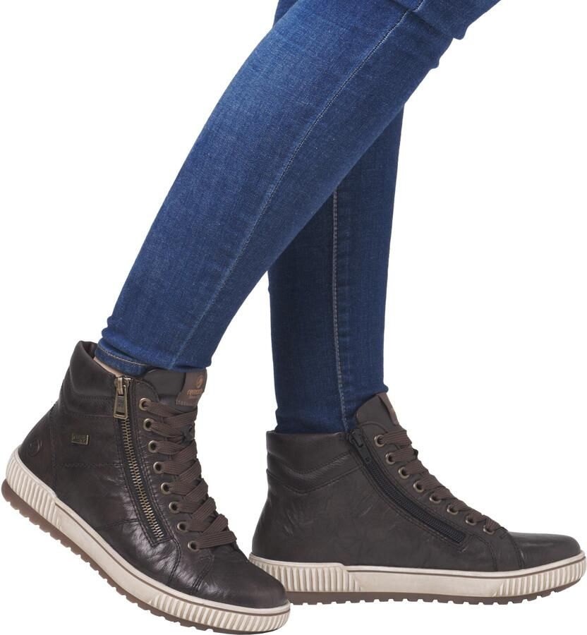Remonte Veterschoenen platform lace-up ankle boots in crash look - Foto 7