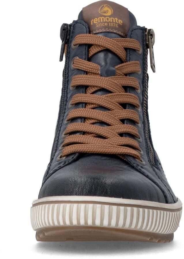 Rieker Remonte Veterboot D0772-16 Blauw Combi Warm Gevoerd - Foto 4