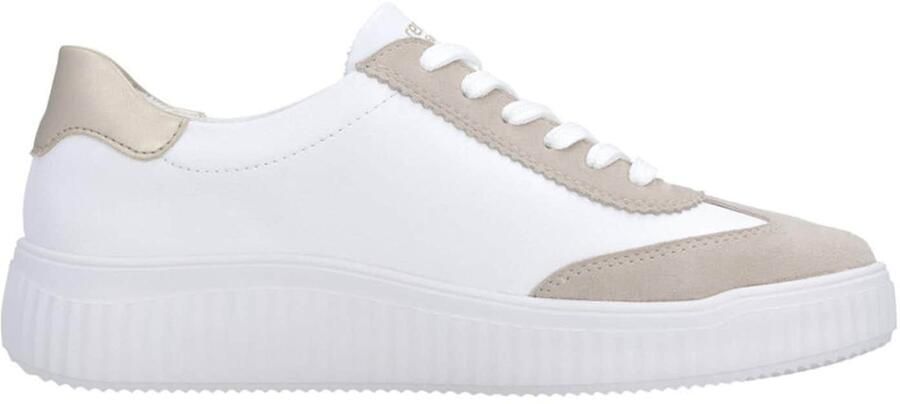 Remonte D3E00-80 Sneakers Wit Beige Goud Leer Dames Wit - Foto 2
