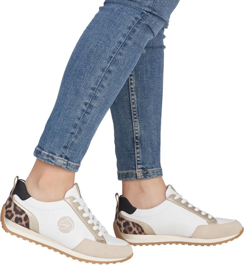 REMONTE Sneakers laag beige bruin natuurwit - Foto 2