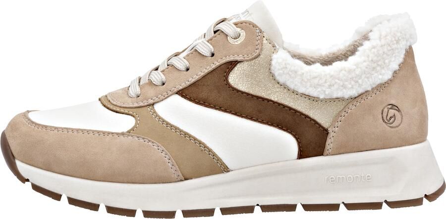 Remonte Sneakers sheepsuede rock teddyfell sand - Foto 5