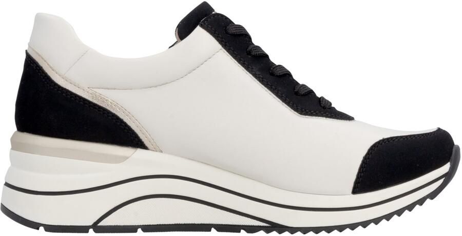 REMONTE Sneakers laag beige zwart wit natuurwit - Foto 4