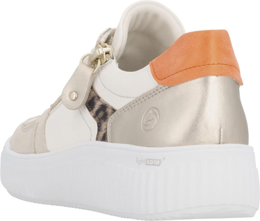 REMONTE Sneakers laag crème goud zalm roze - Foto 2