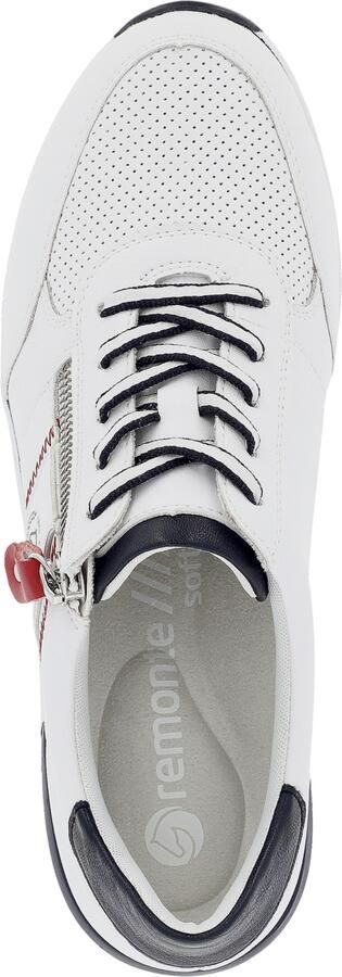 Remonte Sneakers met sleehak vrijetijdsschoen lage schoen veterschoen met metallic contrastaccenten - Foto 5