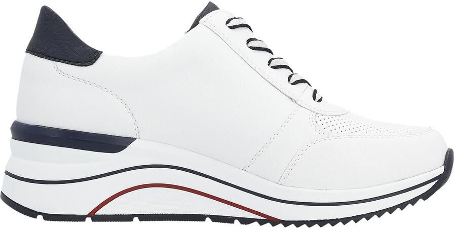 Remonte Sneakers met sleehak vrijetijdsschoen lage schoen veterschoen met metallic contrastaccenten - Foto 3