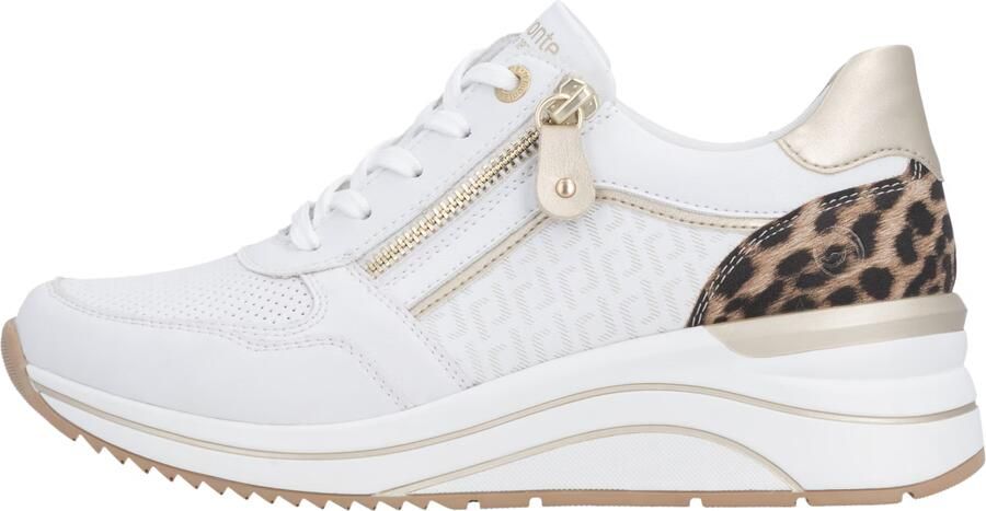 Remonte D0T10-82 Sneakers Wit met Panterprint op de hak Leer Dames Wit - Foto 18