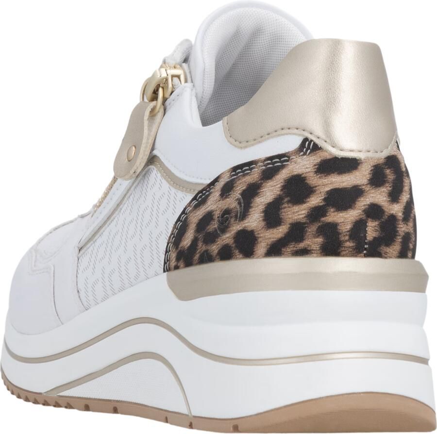 Remonte D0T10-82 Sneakers Wit met Panterprint op de hak Leer Dames Wit - Foto 17