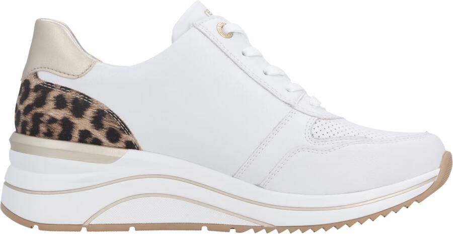 Remonte D0T10-82 Sneakers Wit met Panterprint op de hak Leer Dames Wit - Foto 11
