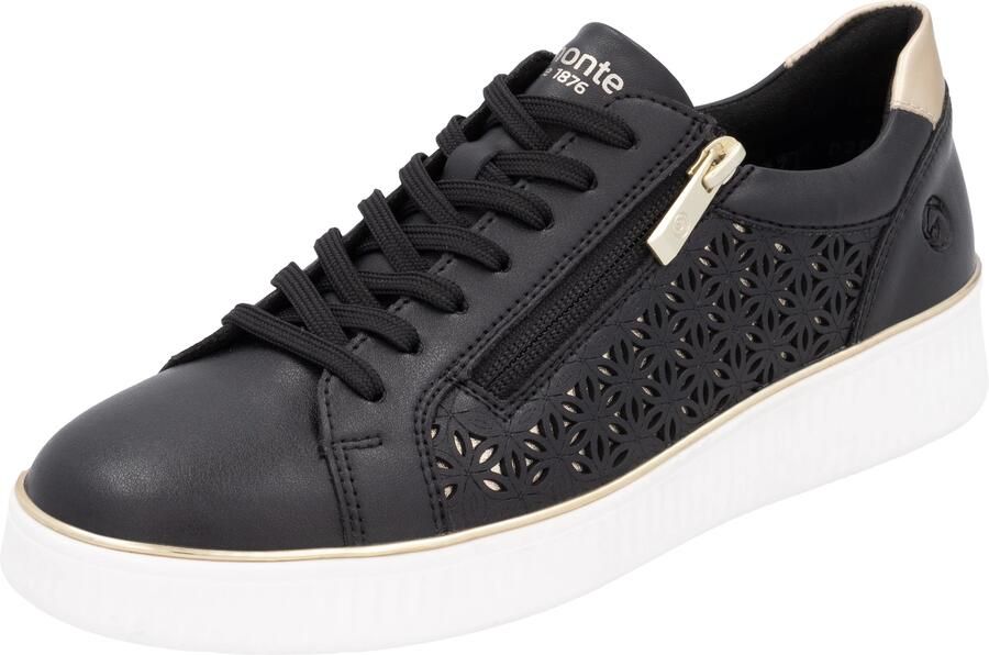 Remonte Plateausneakers vrijetijdsschoen veterschoen lage schoen met perforatie
