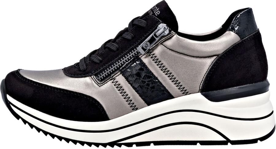 REMONTE Sneakers laag grijs zwart zilver - Foto 4