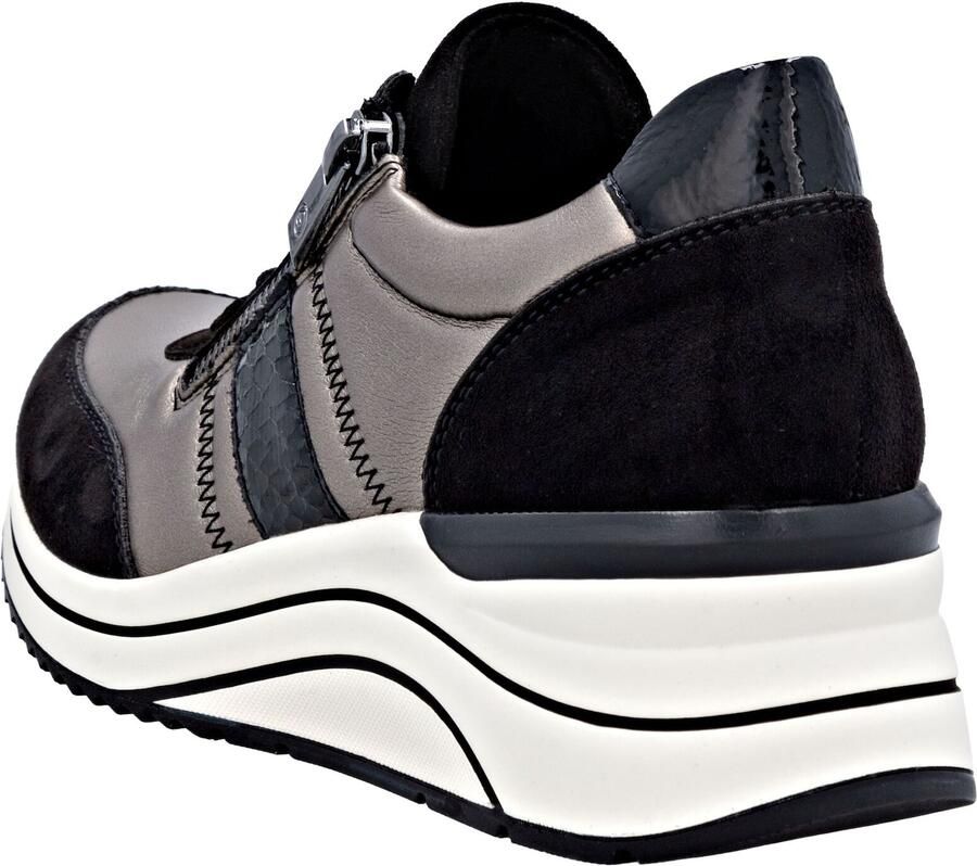 REMONTE Sneakers laag grijs zwart zilver - Foto 3