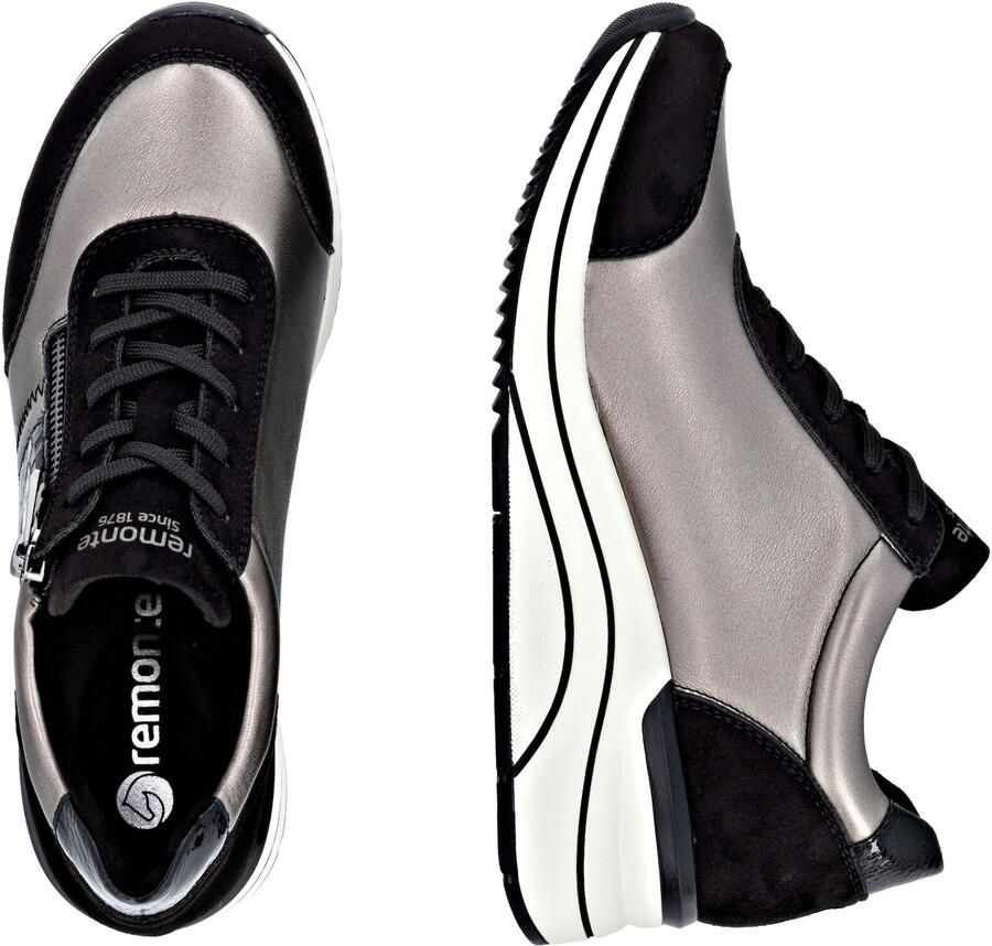 REMONTE Sneakers laag grijs zwart zilver - Foto 2