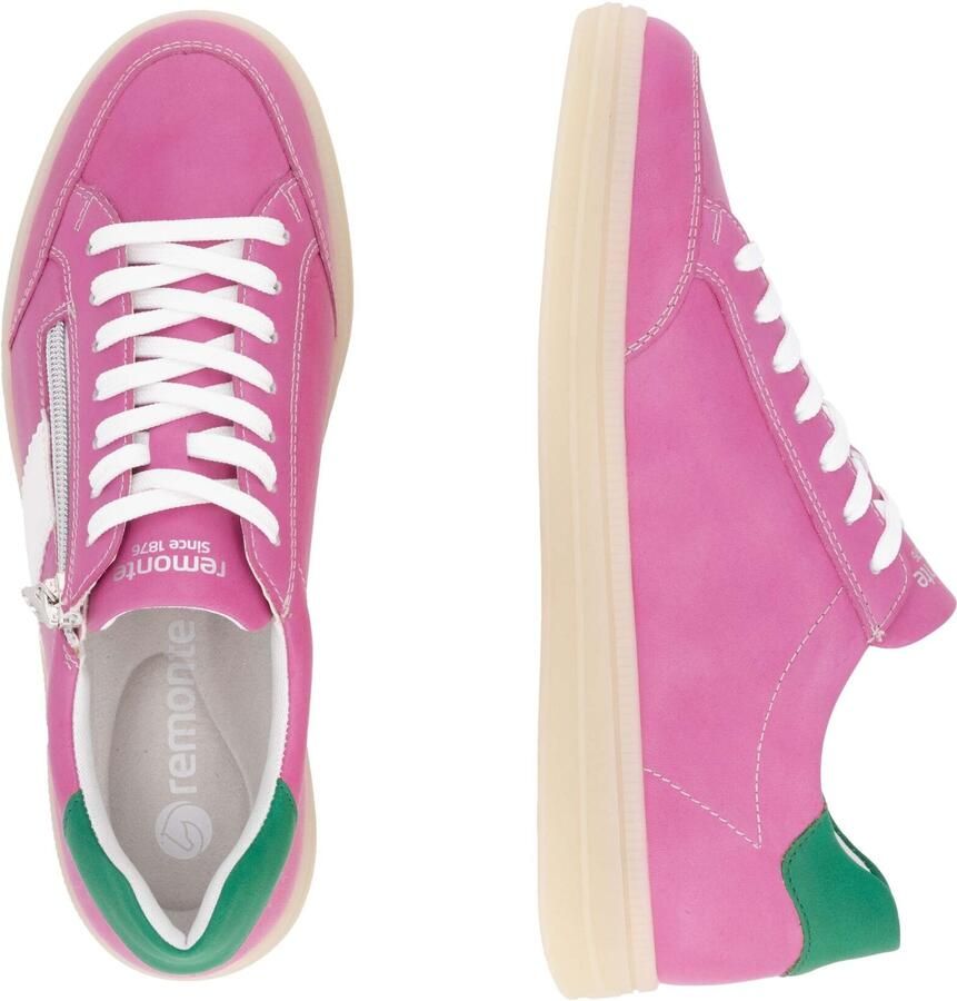 Remonte Plateausneakers Elisabeth Hurley-Collection vrijetijdsschoen lage schoen veterschoen met extra rits - Foto 6