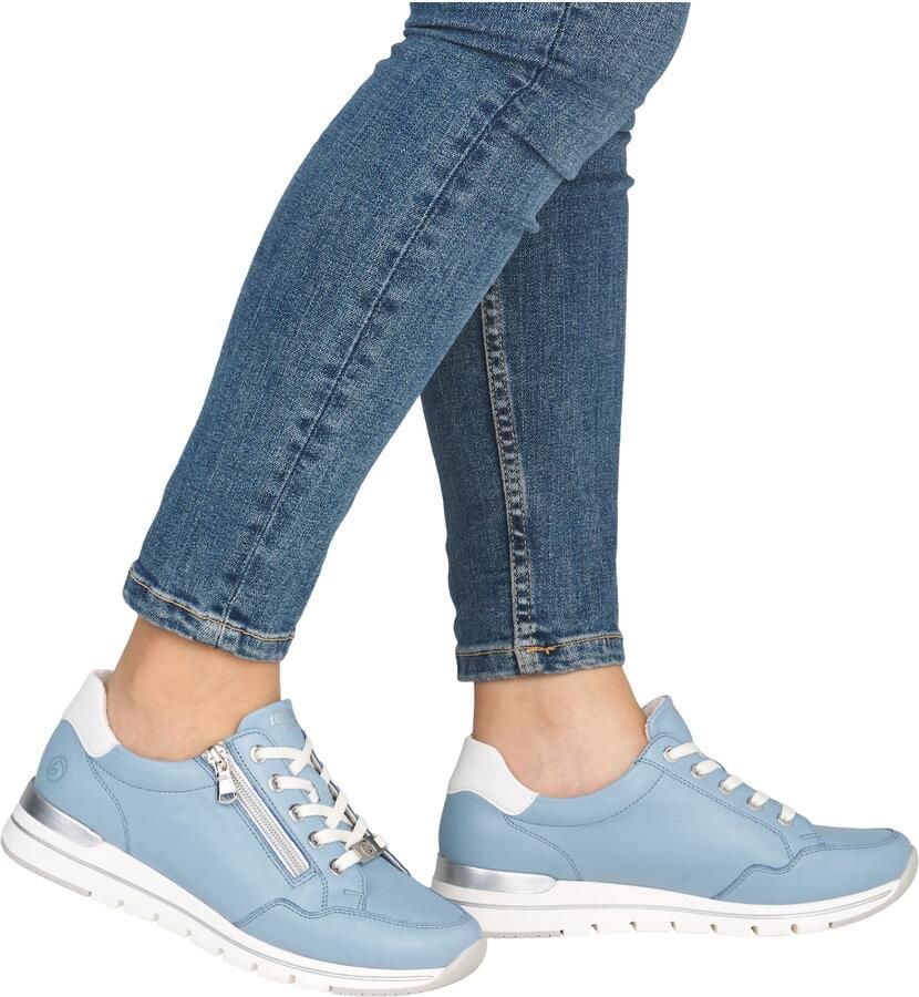 Merkloze Dames Lage Sneakers Blauw - Foto 2