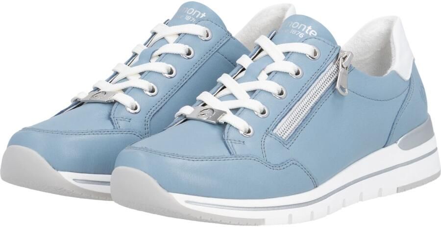 Merkloze Dames Lage Sneakers Blauw - Foto 5