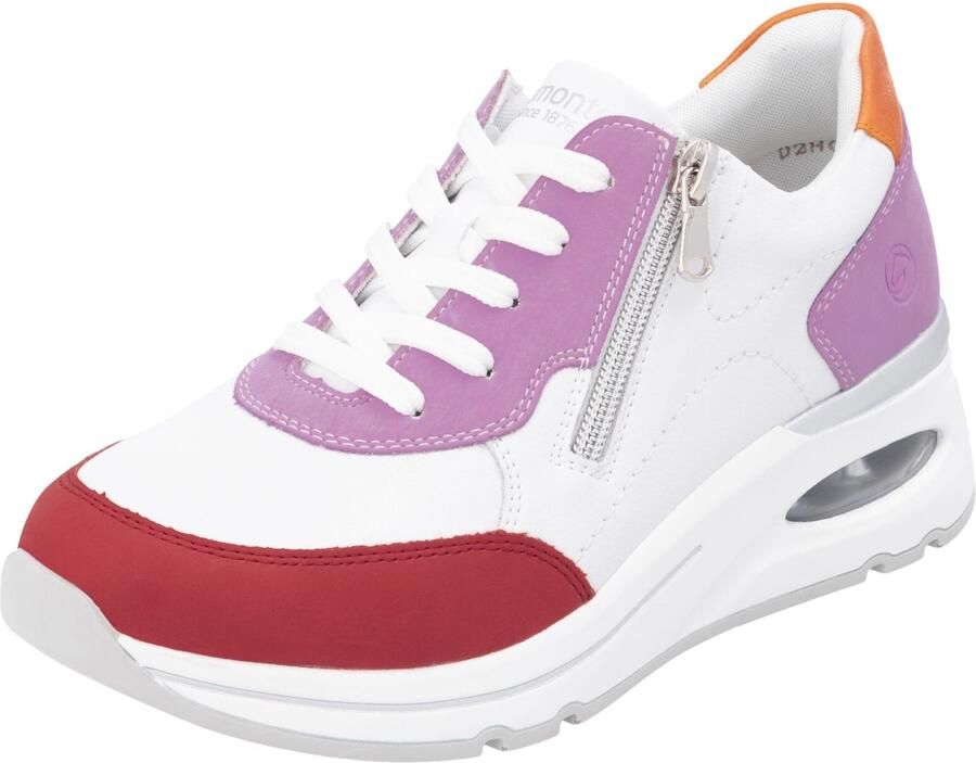 Remonte Sneakers met sleehak Elisabeth Hurley-Collection vrijetijdsschoen lage schoen veterschoen met uitneembare zachte inlegzool - Foto 5