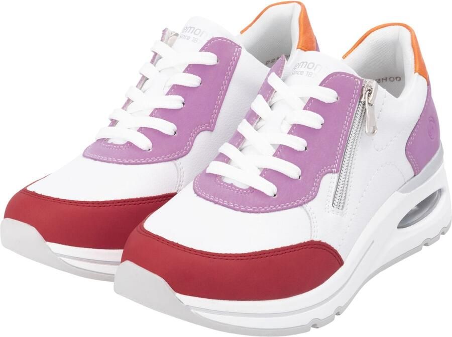Remonte Sneakers met sleehak Elisabeth Hurley-Collection vrijetijdsschoen lage schoen veterschoen met uitneembare zachte inlegzool - Foto 2
