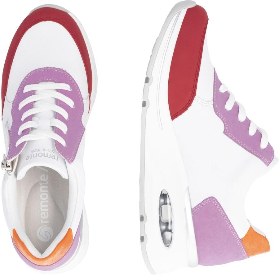 Remonte Sneakers met sleehak Elisabeth Hurley-Collection vrijetijdsschoen lage schoen veterschoen met uitneembare zachte inlegzool - Foto 4