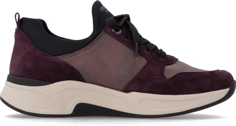 REMONTE Sneakers laag mauve wijnrood zwart - Foto 4