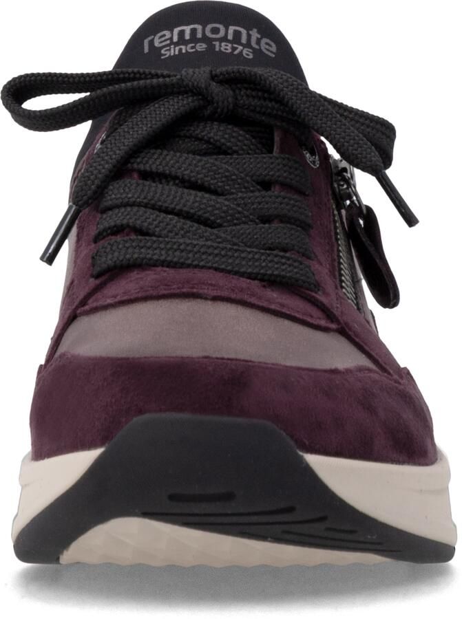 REMONTE Sneakers laag mauve wijnrood zwart - Foto 3